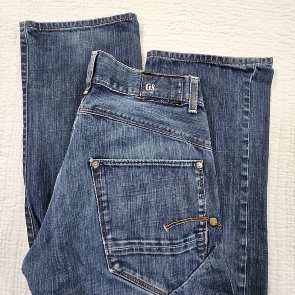 G-Star Raw Denim Jeans Men's 30x30 Blue Straight Leg Button Fly EUC Streetwear - Picture 3 of 14